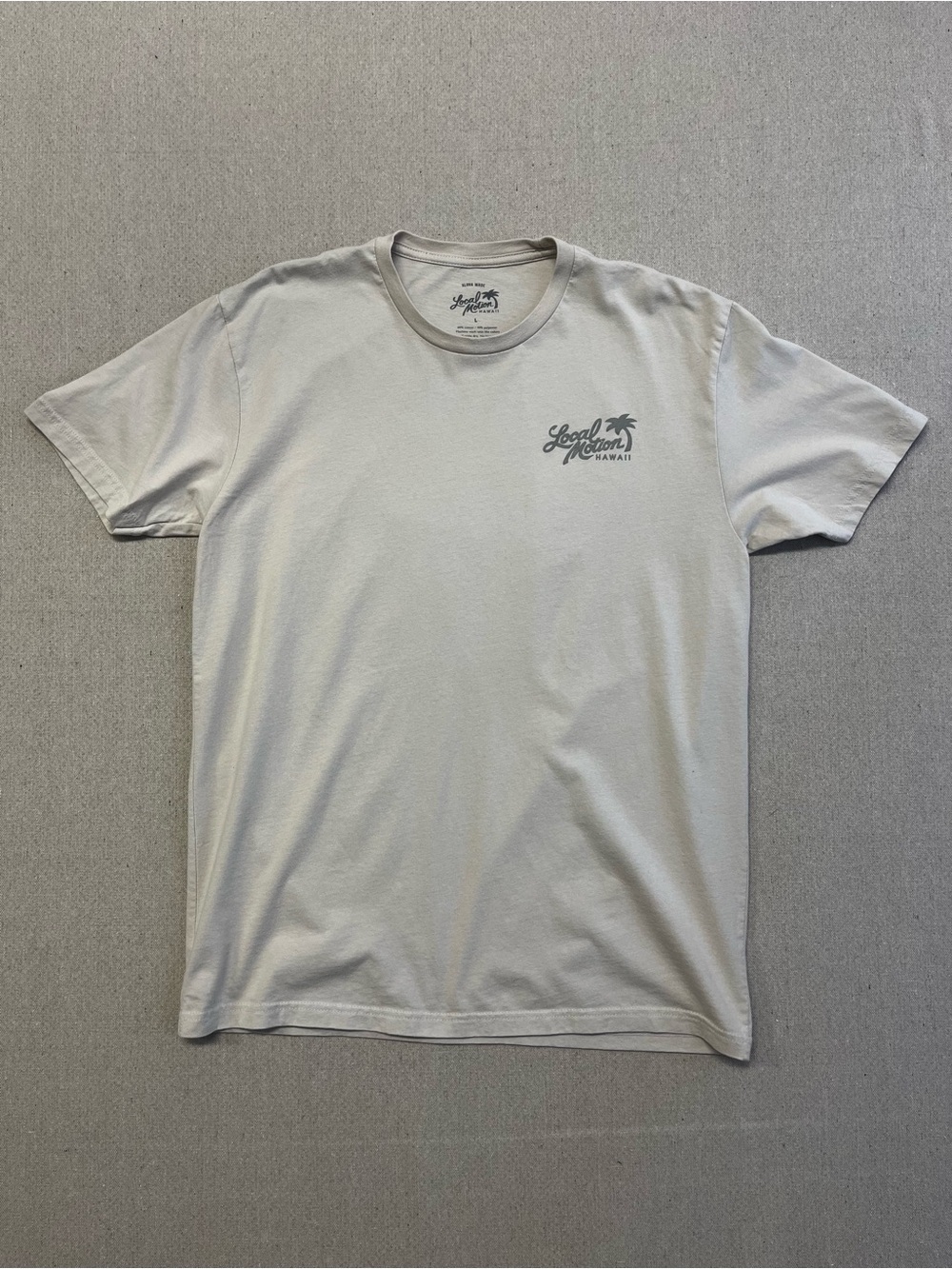 Local Motion Hawaii Graphic T Shirt Men’s Large Beige Surf Skate Tee
